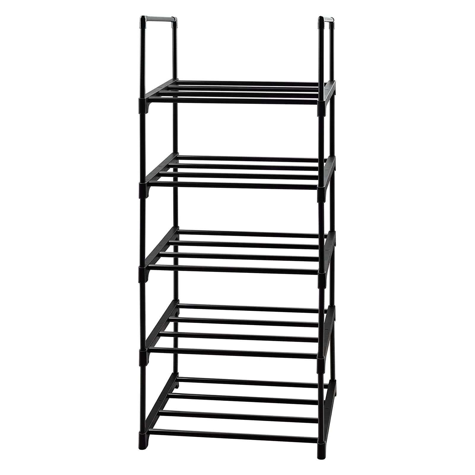 Ivy Bronx Metal 10 Pair Stackable Shoe Rack Wayfair