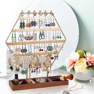Metal Rotating Earring Rack Wire Jewelry Display Stand 28 1/4"H 