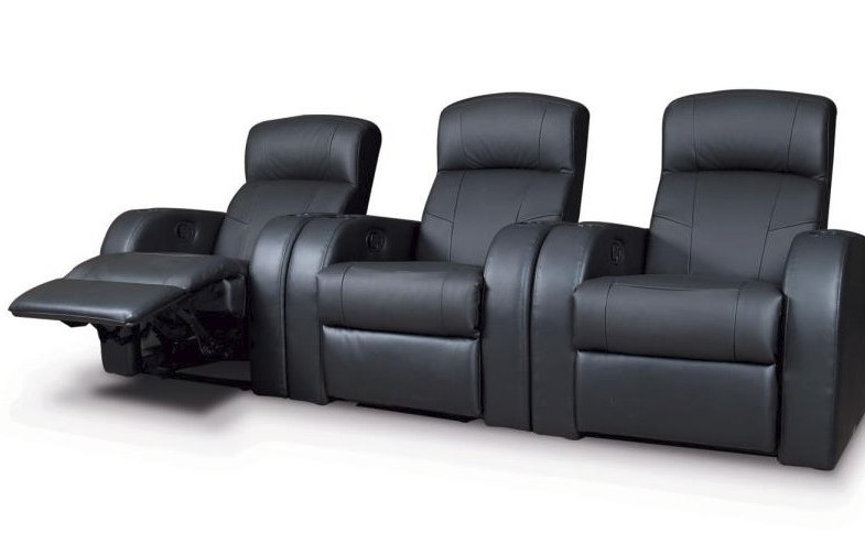 Latitude Run® Selevae 135'' Wide Leather Match Home Theater Sofa with Cup Holder Wayfair