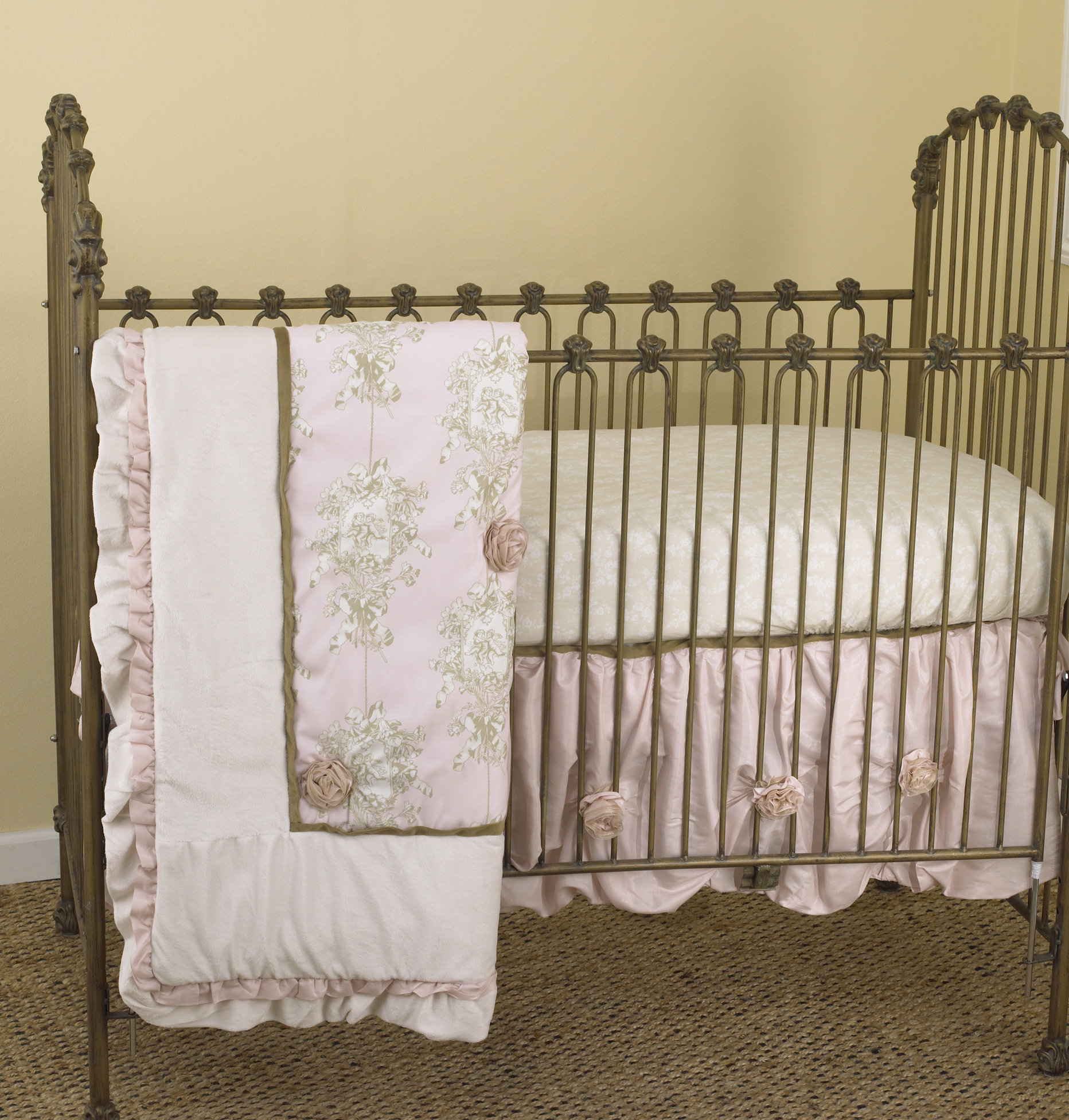 Gemma Violet Patterson 100 Cotton 3 Piece Crib Bedding Set & Reviews