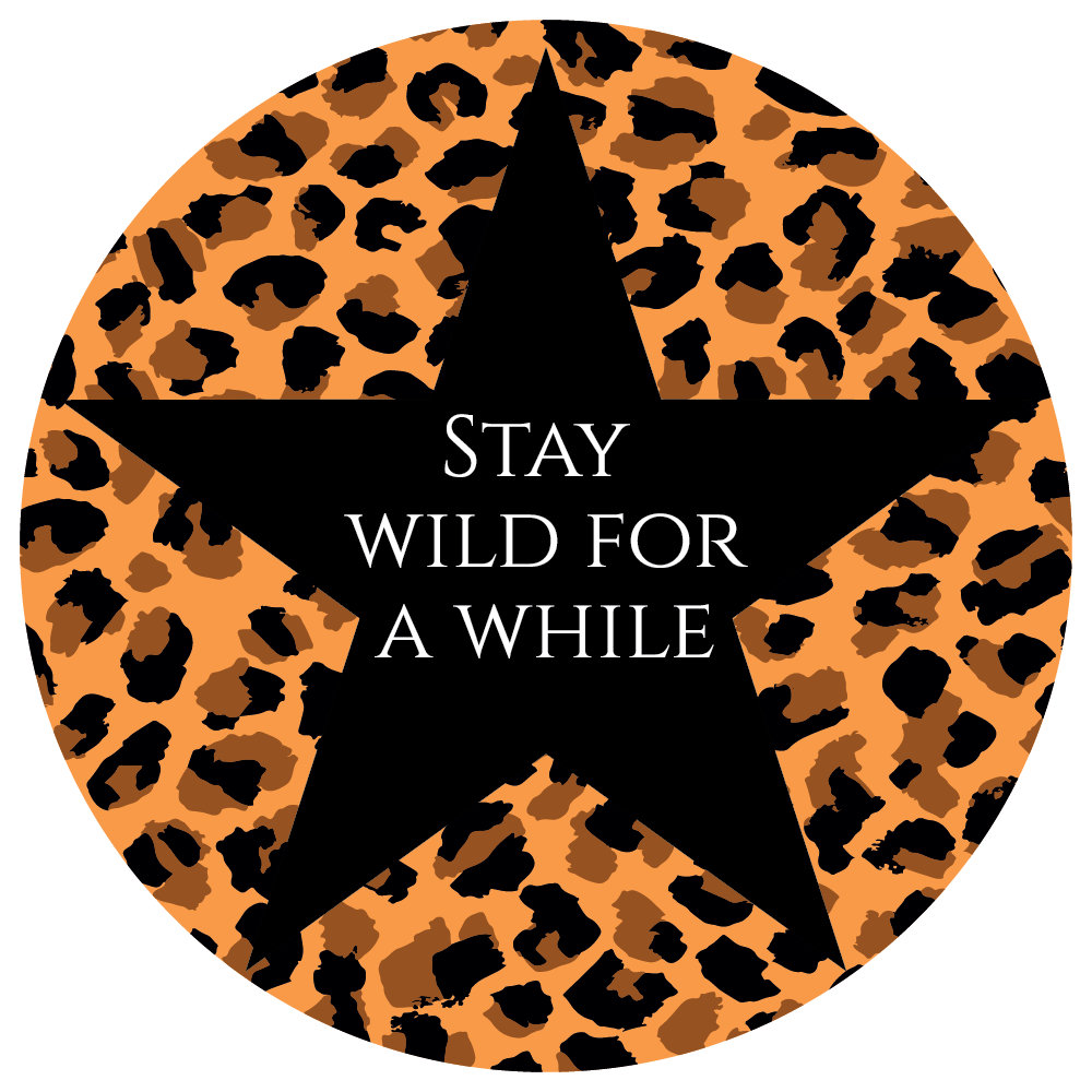 DS Inspirational Decals, LLC Star Circle Leopard Animal Skin Wall Decal