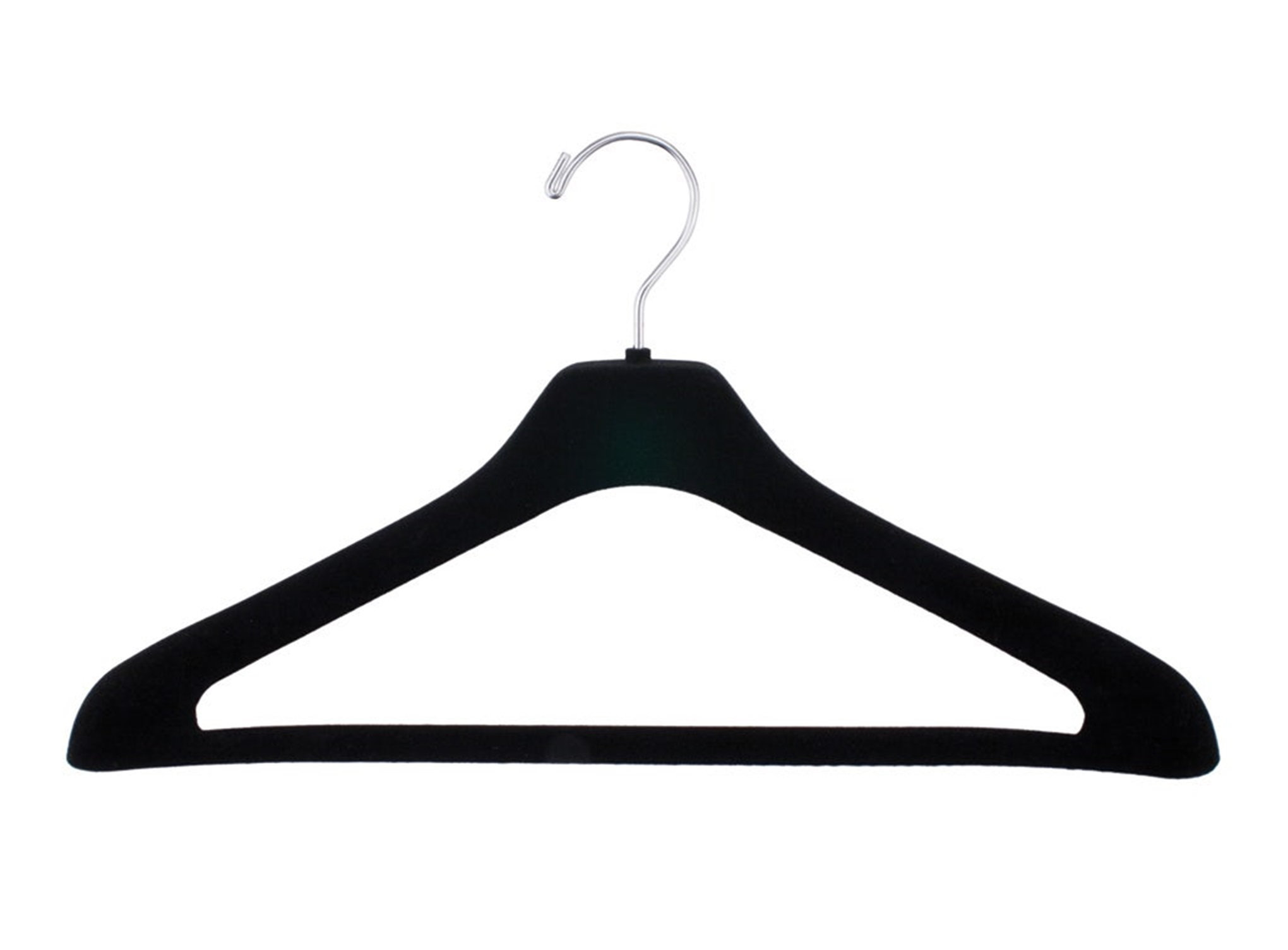 Rebrilliant Plastic Elegant Flocked Suit Hanger With Attached Bar, 17