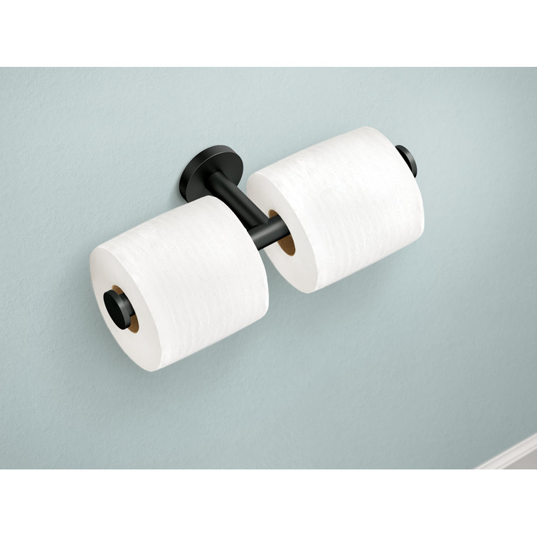 Moen Arlys Doppel-Toilettenpapierhalter – Modernes Design In Matt Schwarz