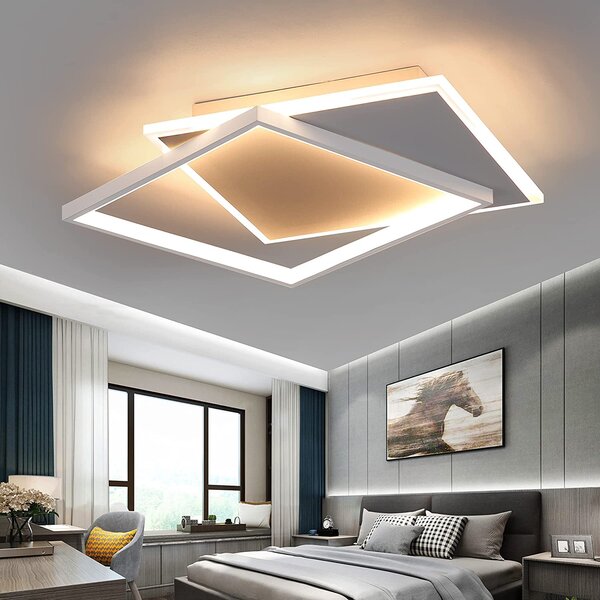 Design LED Deckenleuchte Quadrat Wohn Schlaf Zimmer Küchen Flur Diele Lampen 