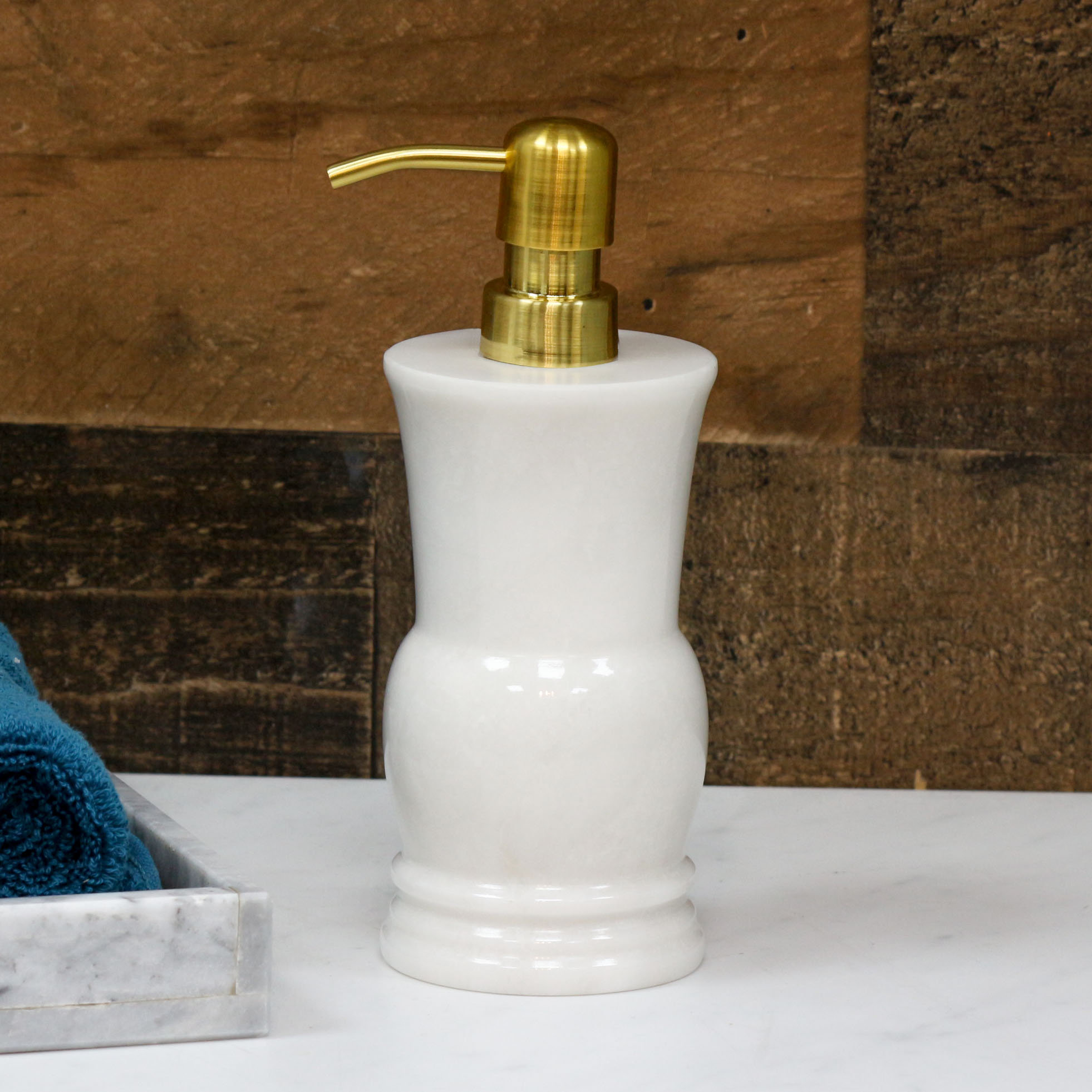 Alcott Hill® Attamore Polished Marble Soap & Lotion Dispenser Wayfair