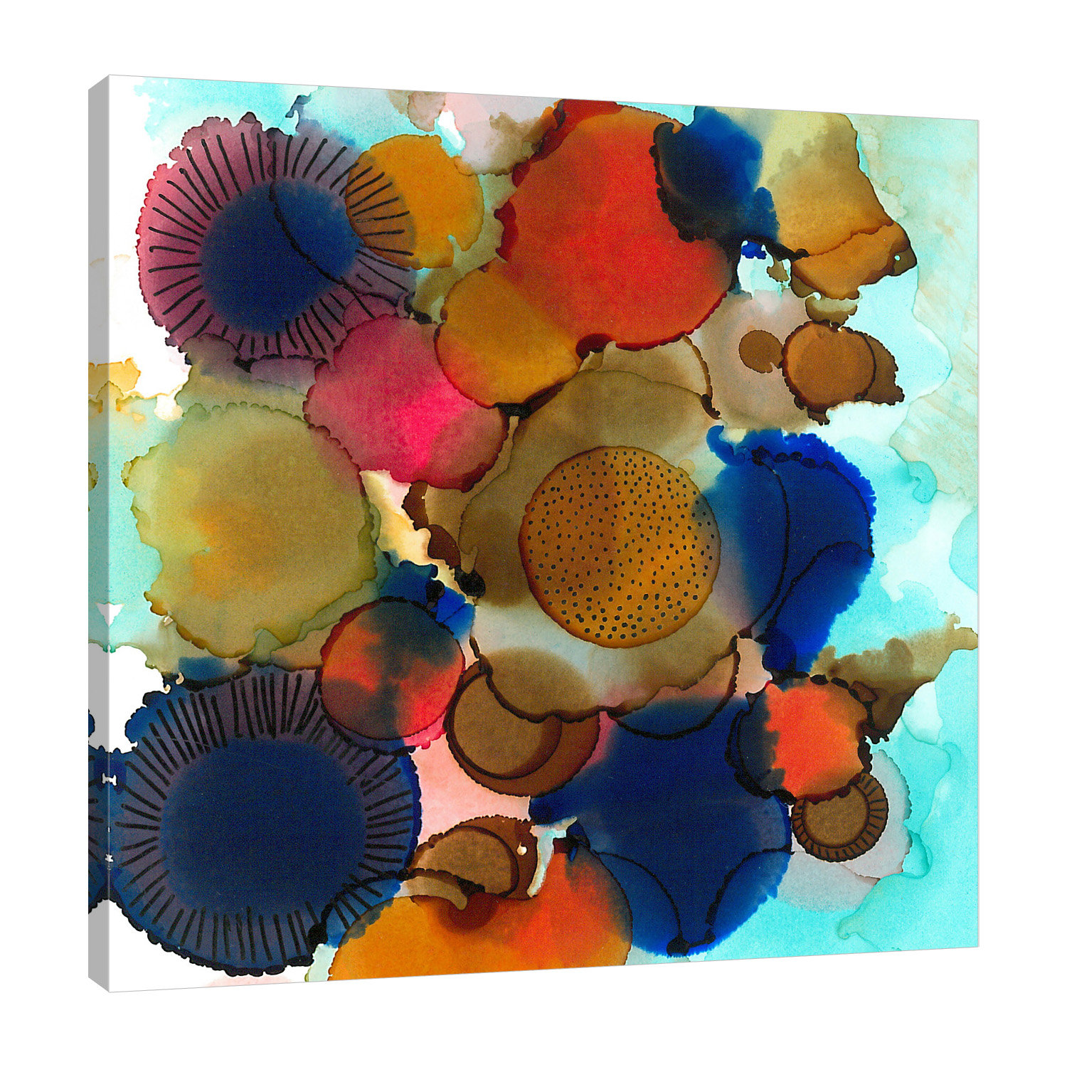 JaxsonRea Kim Rupe Crowded Spheres 1 - Wrapped Canvas Print | Wayfair