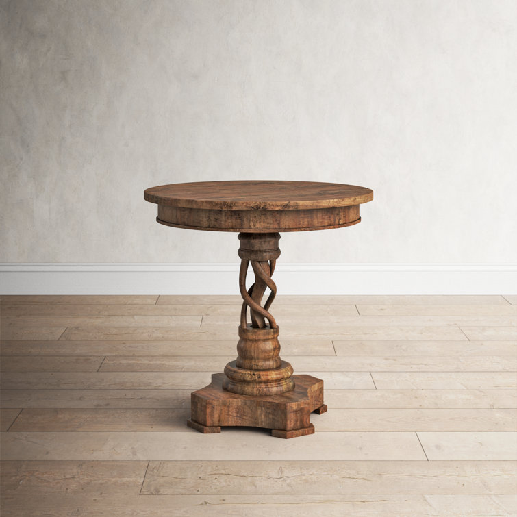 Birch Lane™ Corwith 30'' Tall Solid Wood Pedestal End Table & Reviews ...