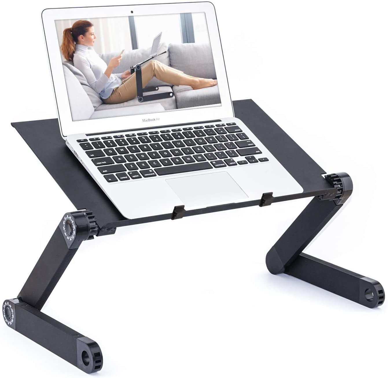 Laptop Table, Adjustable Laptop Stand For Couch Foldable Laptop Desk For  Bed Laptop Workstation Notebook Riser Ergonomic Computer Tray Reading  Holder 
