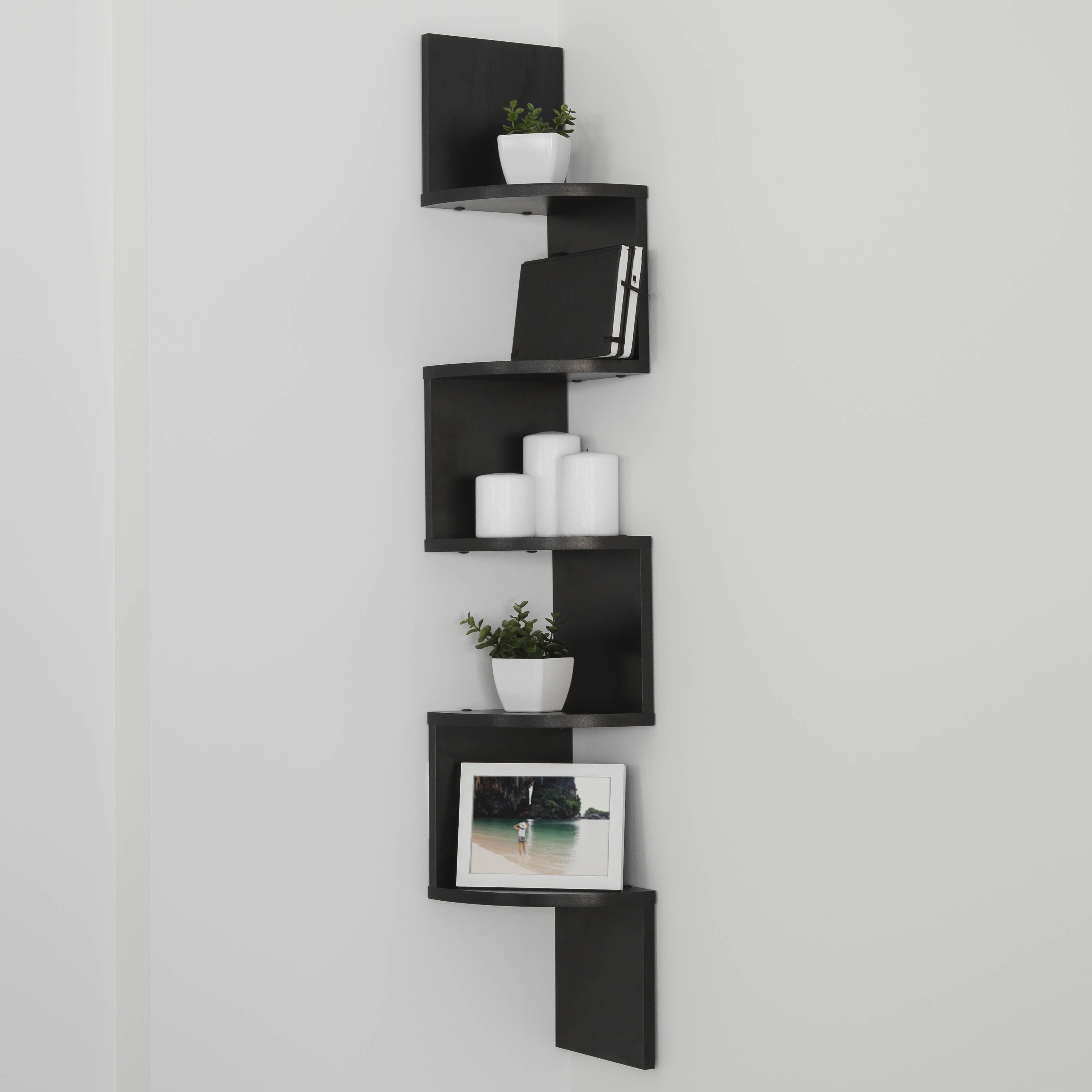 Details about   Wall Mount Shelf Set Of 4 Floating Display Home Decor White Shelves Furniture 
