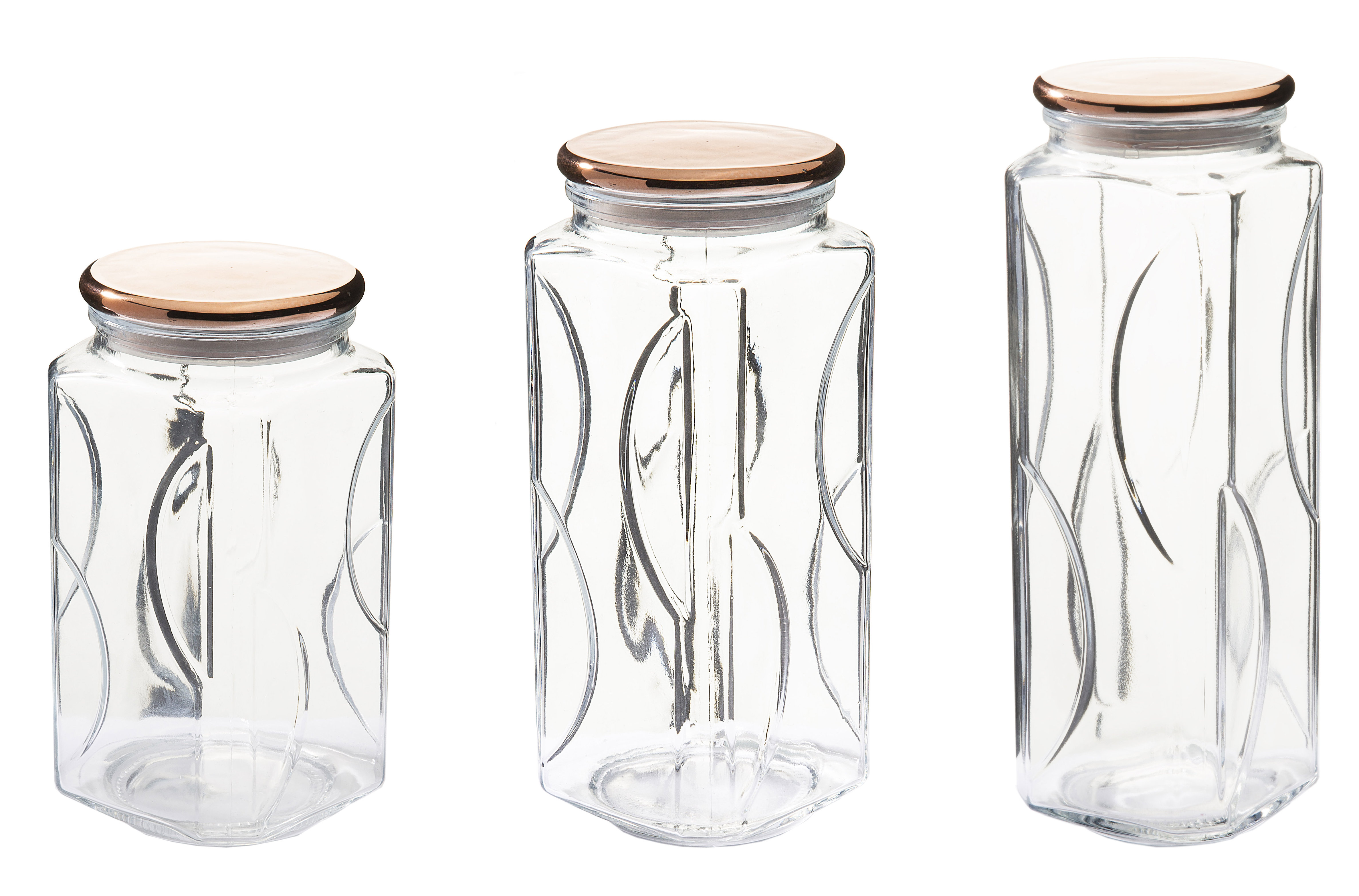 GoGreen Glassworks 3 Piece Kitchen Canister Set & Reviews