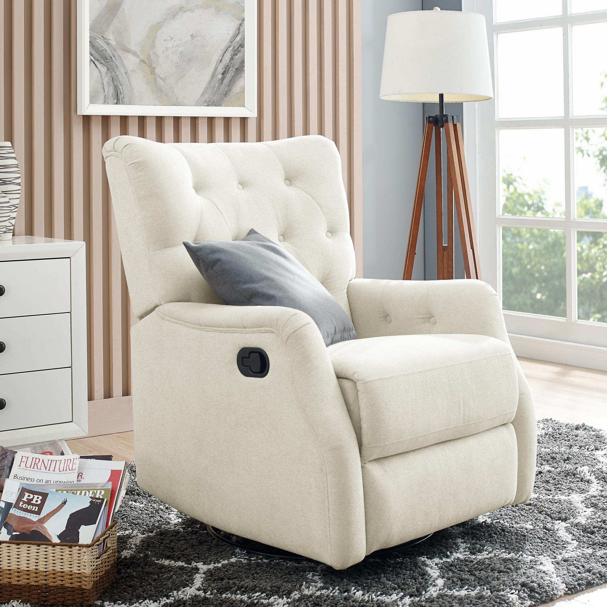 cooney upholstered glider