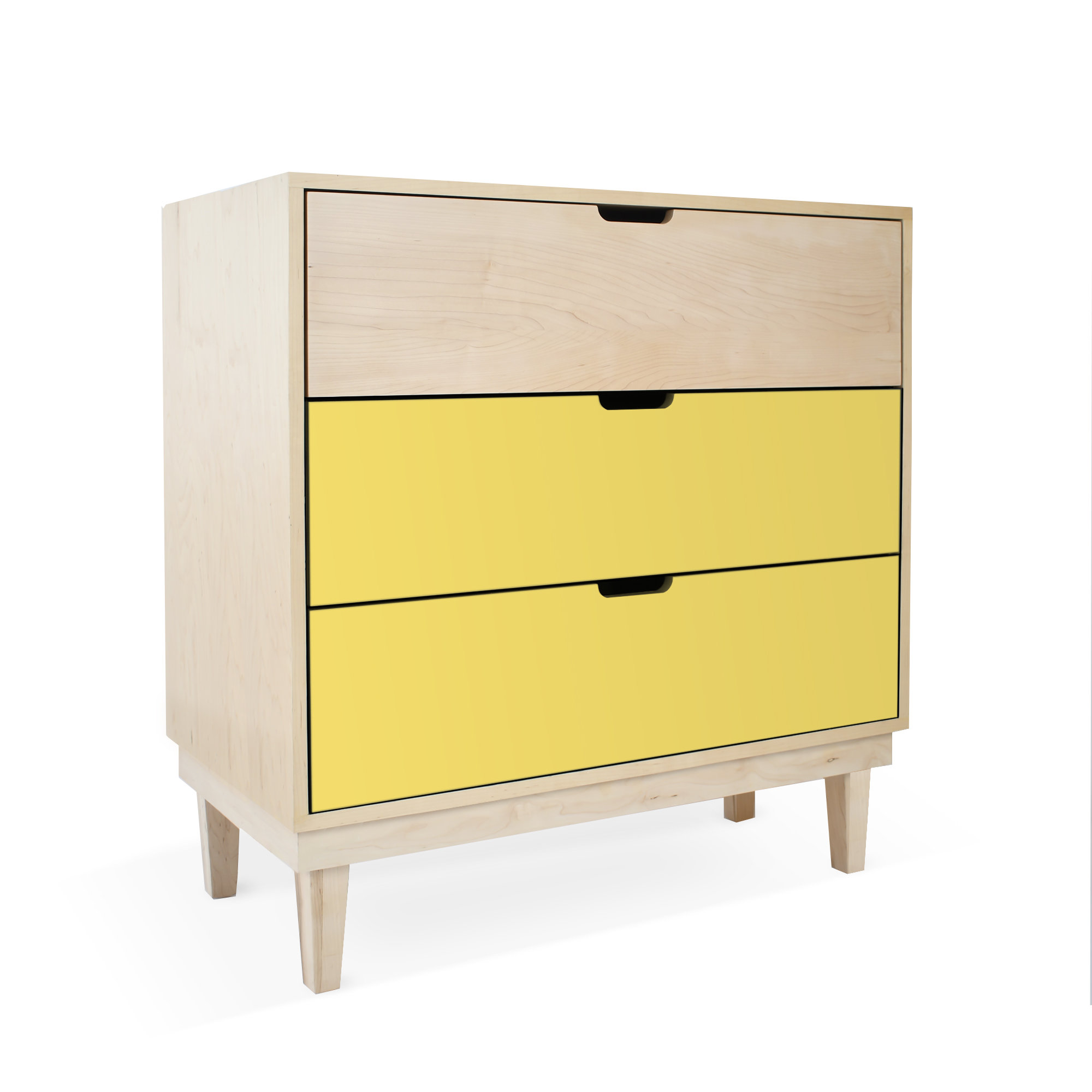 Nico and Yeye Kabano 36'' Wide 3 Drawer Solid Wood Dresser Wayfair