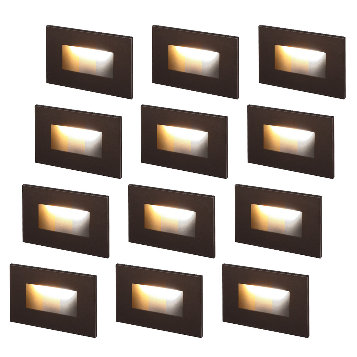 LEONLITE 3cct Led Step Lights, 120v Dimmable Stair Lights Indoor