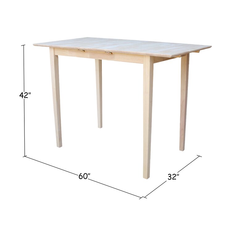 Charlton Home® Telles Bar Height Butterfly Leaf Solid Wood Dining Table &  Reviews | Wayfair