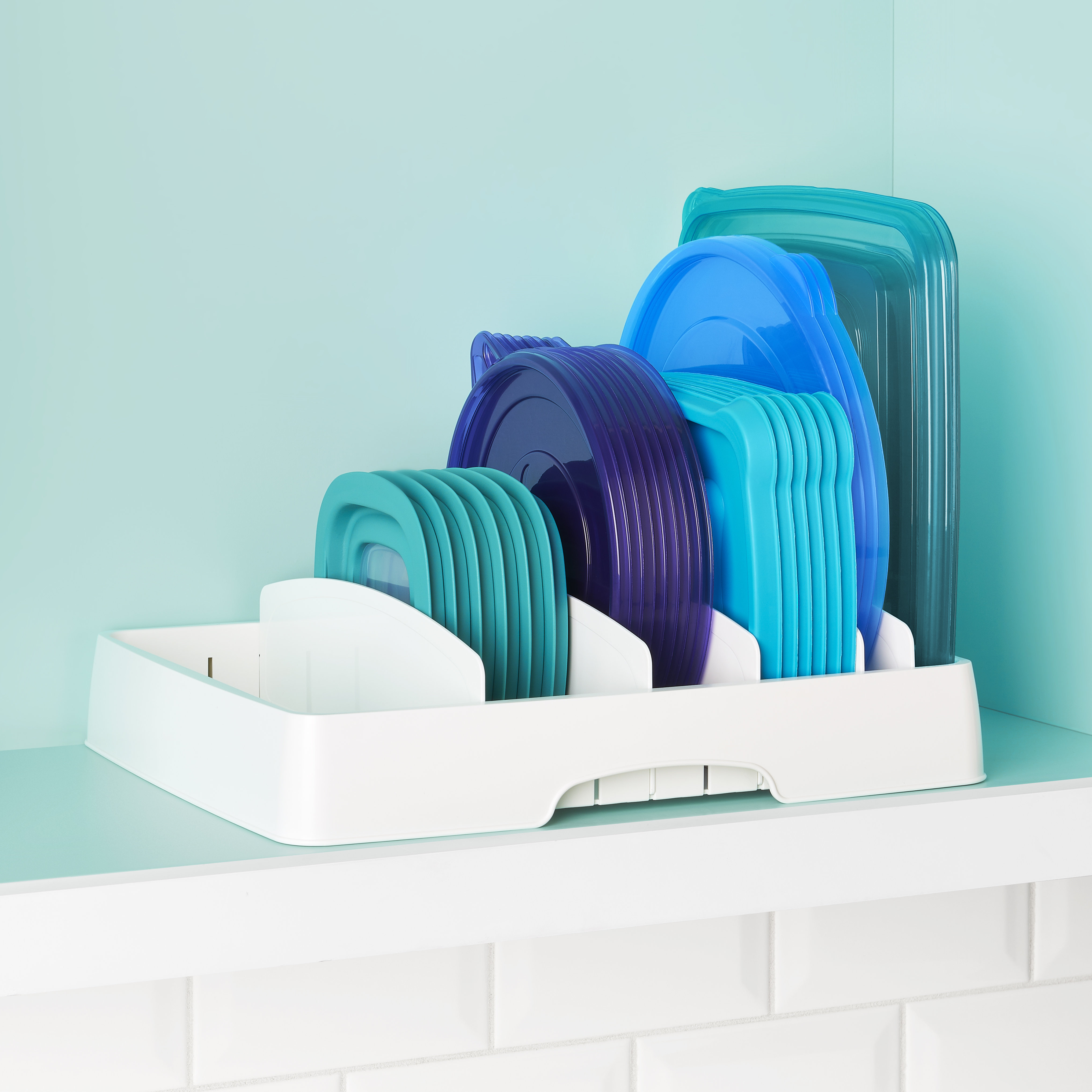YouCopia® StoraLid® Food Container Lid Organizer, Adjustable Plastic