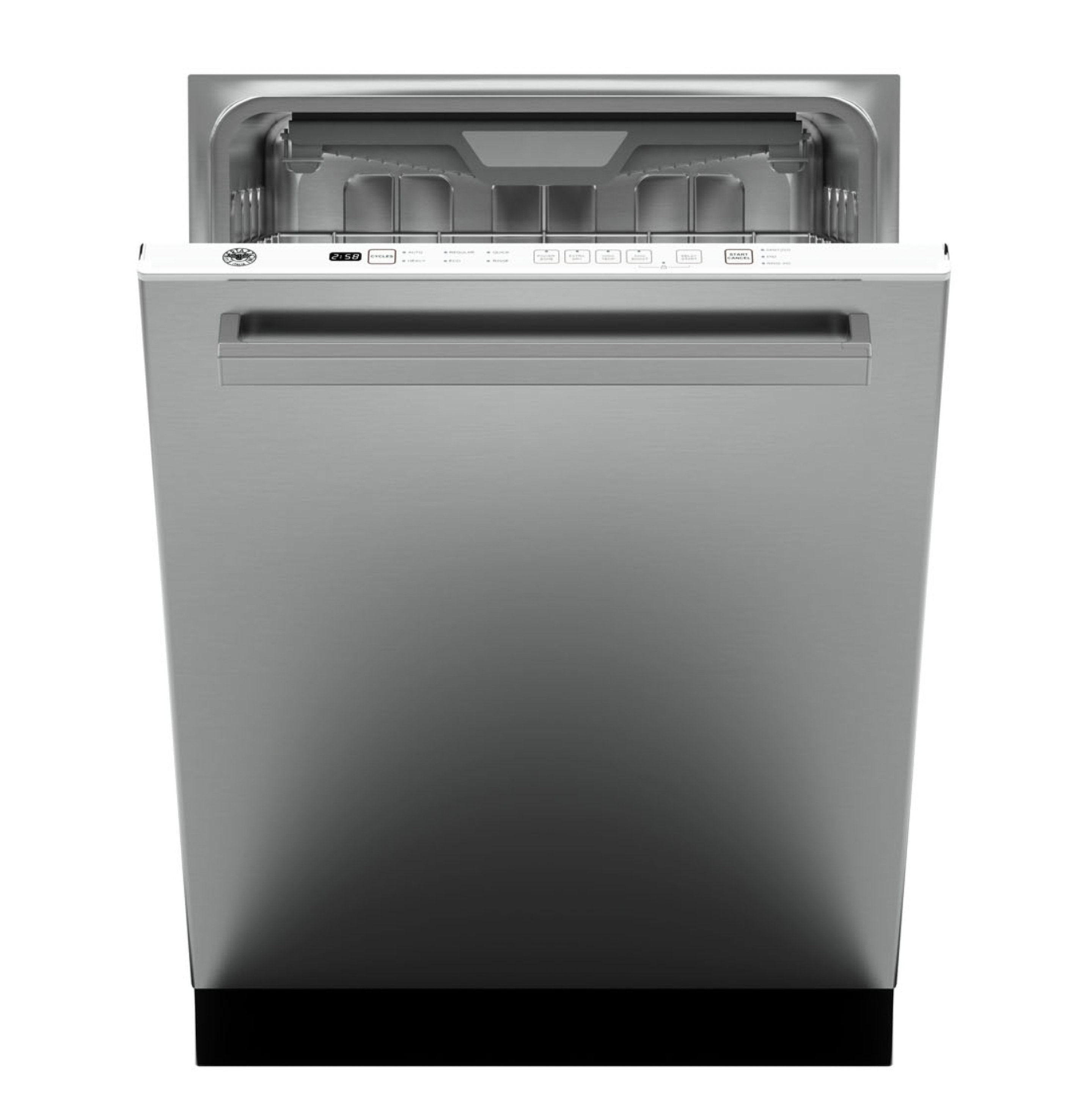dishwasher with stainless steel tub and racks