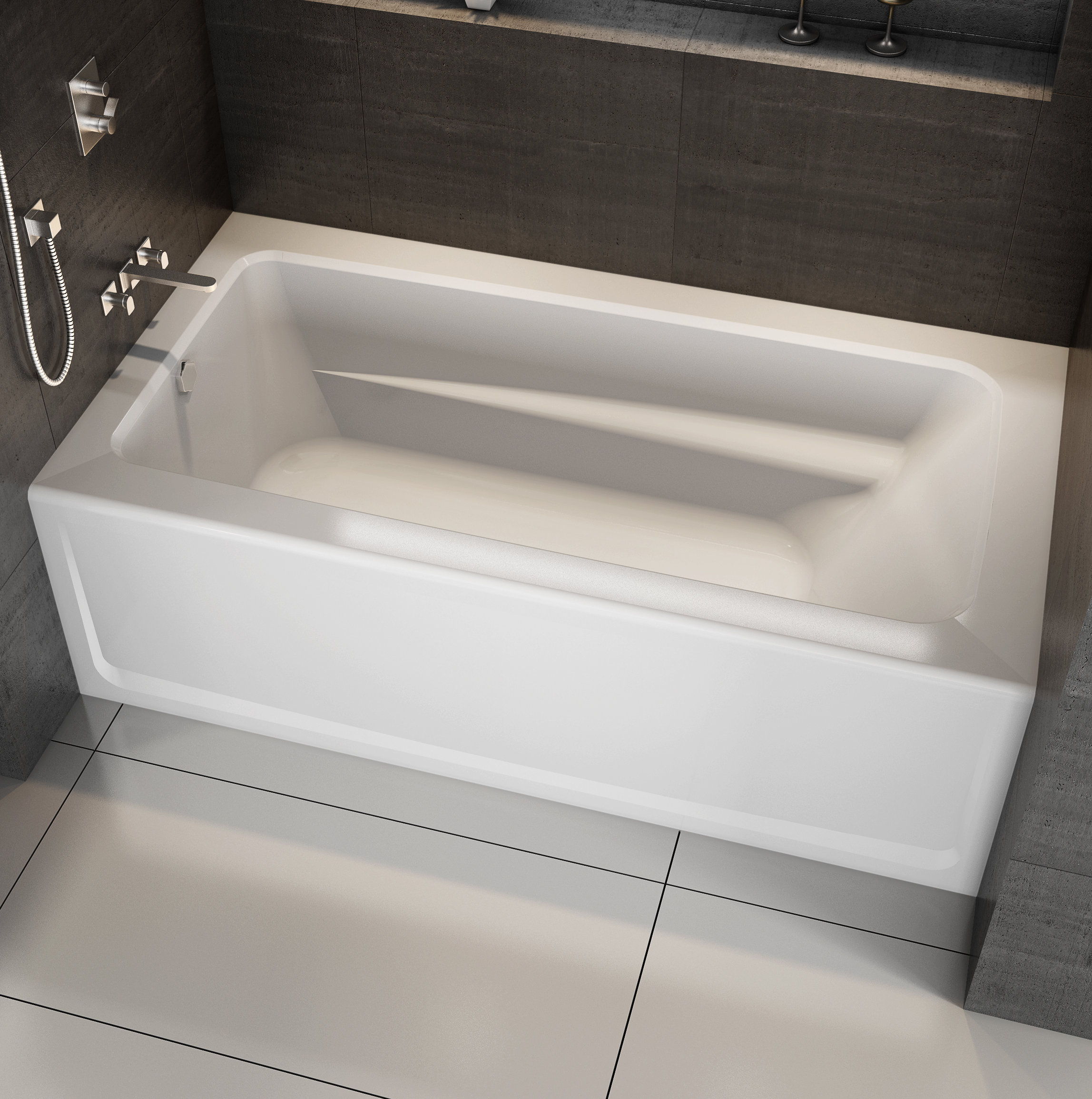 JACUZZI® Signature® 72" x 36" Alcove Whirlpool Bathtub with Heater and ...