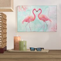 30cm Kalaokei Modern Watercolor Canvas Painting Pink Flamingo Picture Frameless Wall Art Print for Bedroom Living Room Home Decorations 1# 21