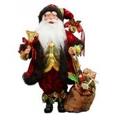 The Holiday Aisle® Standing Shimmering Champagne Santa Claus Figurine ...
