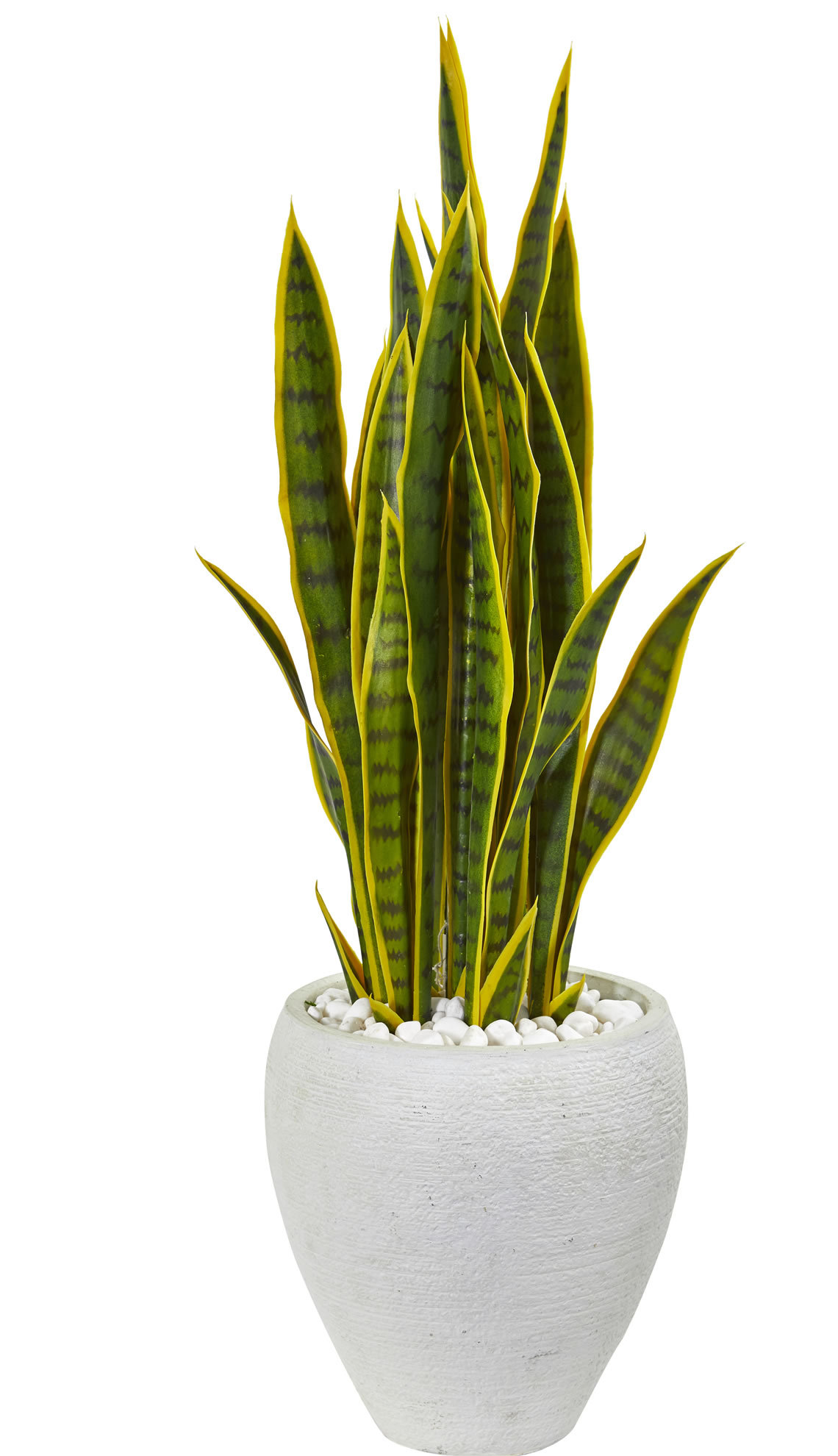 Bay Isle Home 33'' Faux Snake Plant in Stone Planter & Reviews Wayfair
