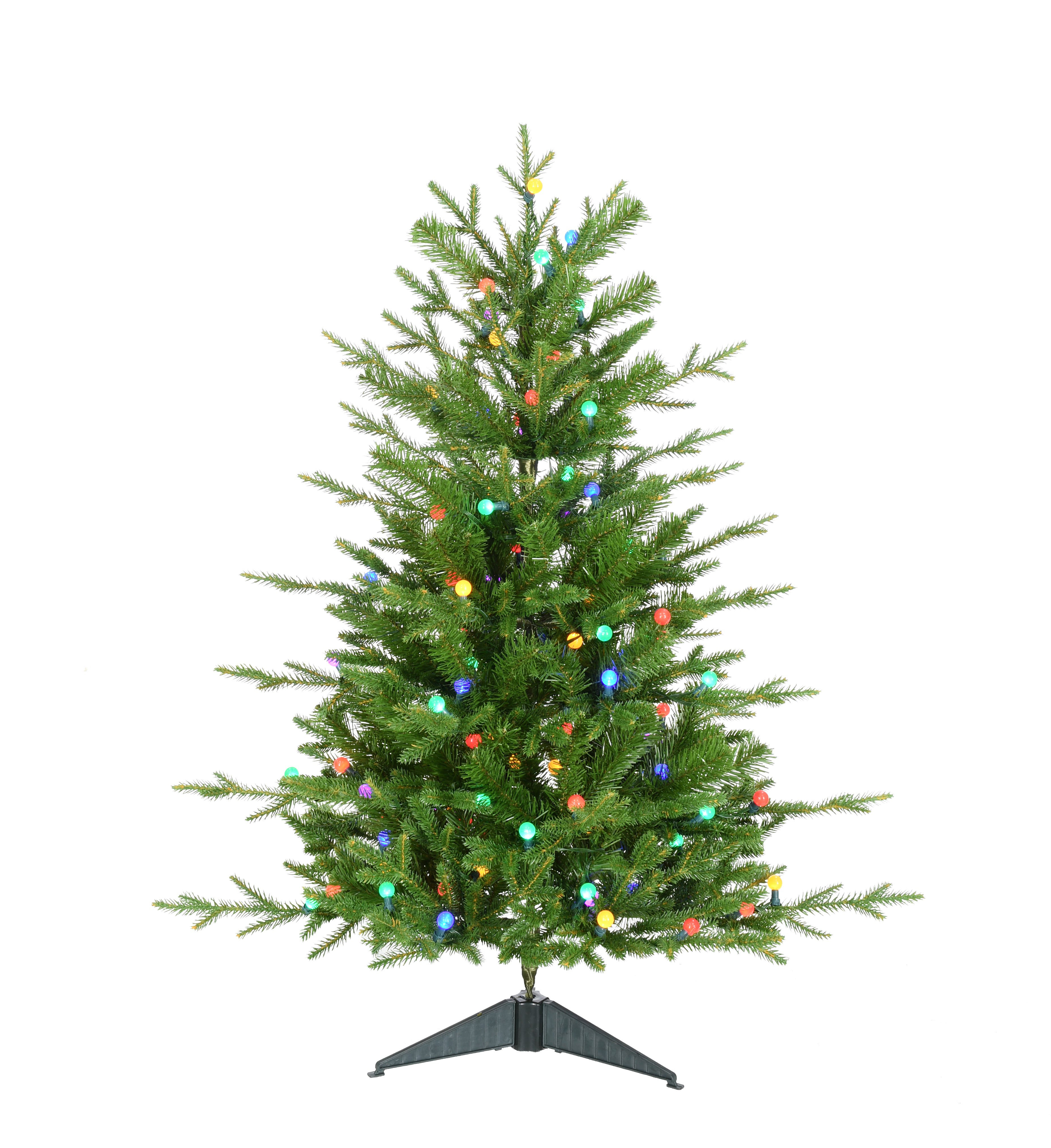Lighted Artificial Pine Christmas Tree