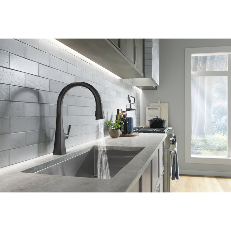 Graze Pull Down Touchless Single Handle Kitchen Faucet ...