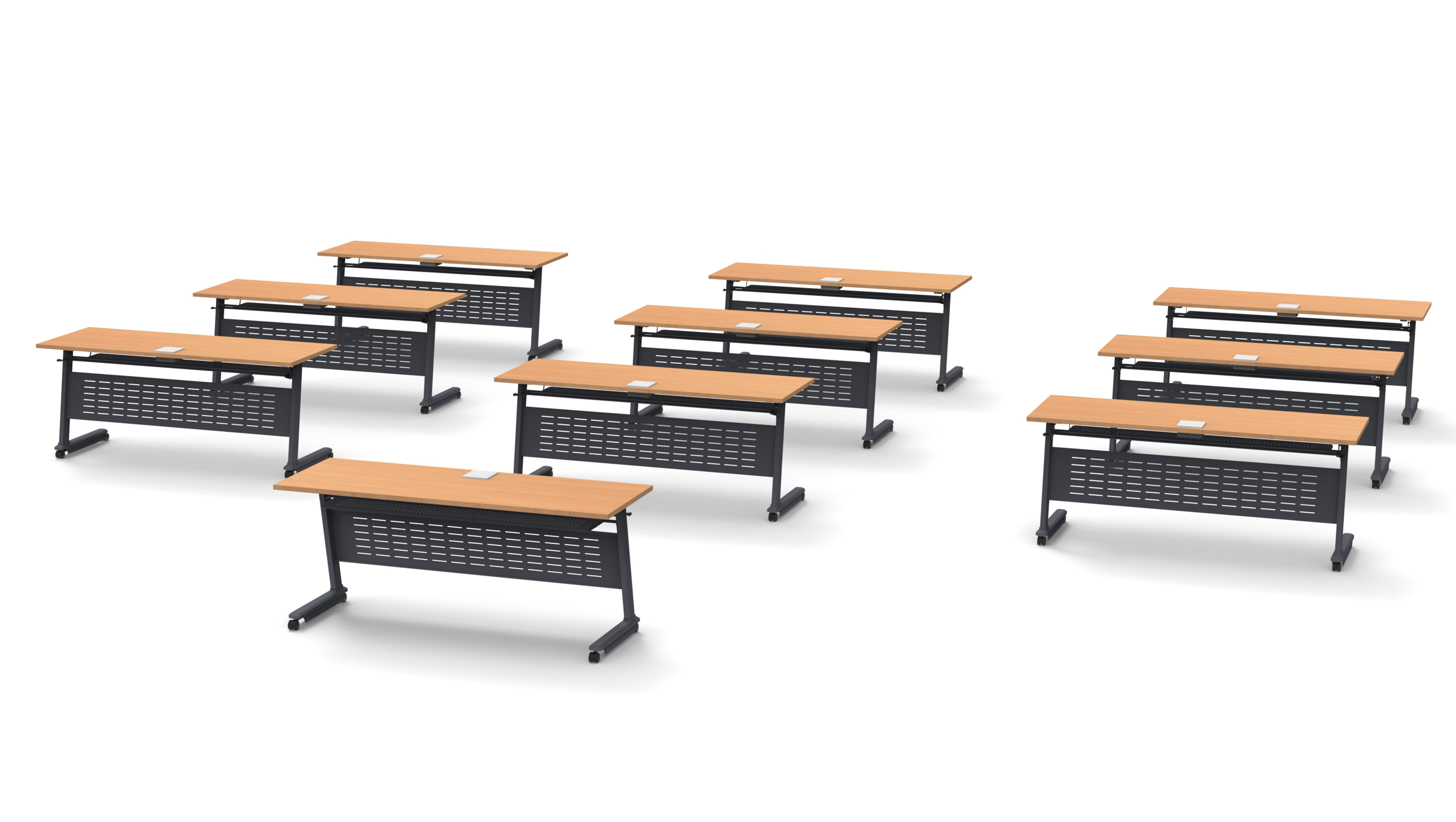 TeamWORK Tables 19 Person Training Meeting Seminar Tables Set Wayfair