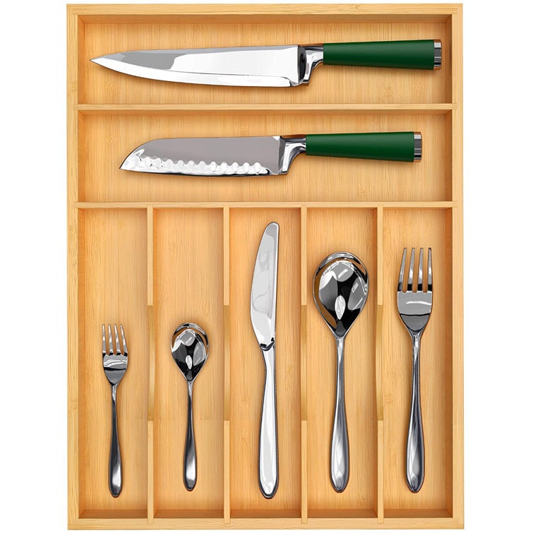 Kitdrawb 2.5'' H x 13'' W x 17'' D Flatware & Kitchen Utensils Drawer  Organizer