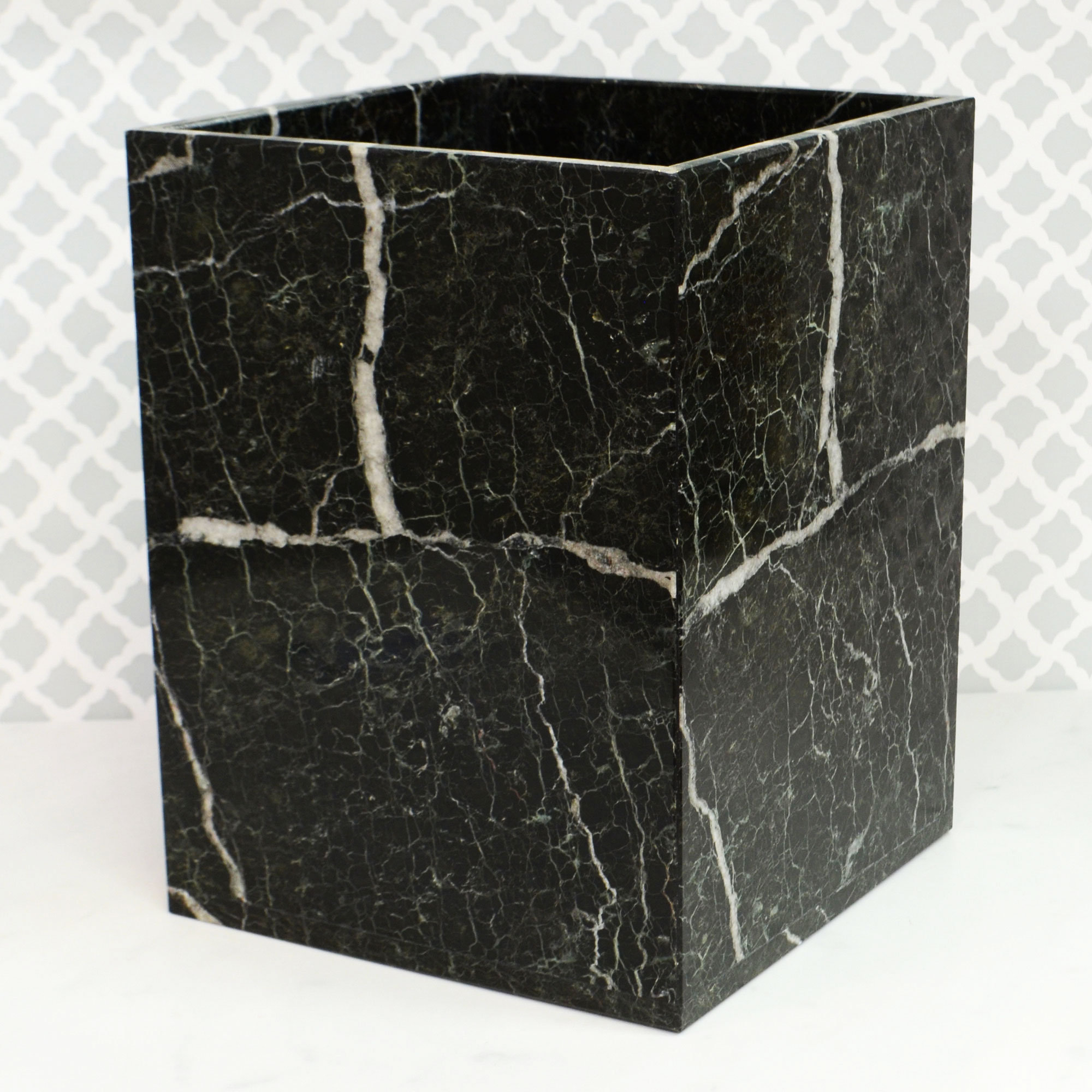 Bello Treasure Polished Marble Waste Basket & Reviews Wayfair