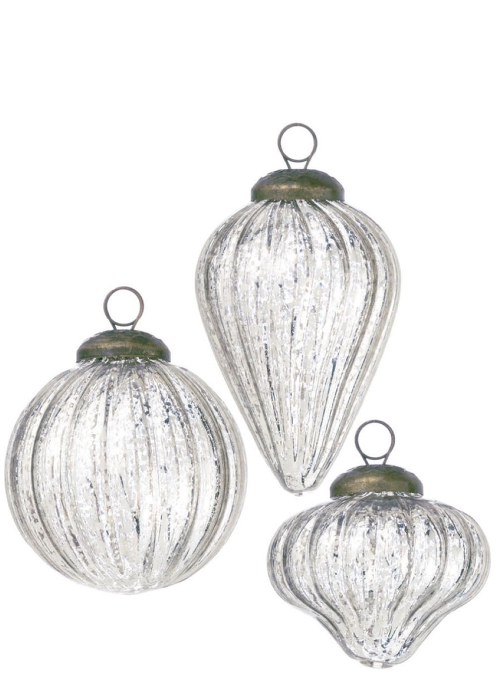 The Holiday Aisle® 3 Piece Mini Shapes Finial Ornament Set Wayfair