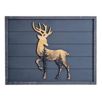 Rustic Lodge Décor Stinky Deer Resin Toilet Brush and Holder 