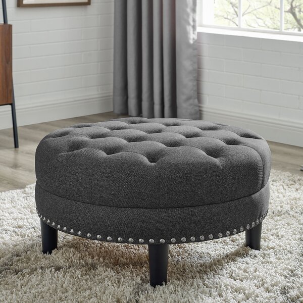 Superb new silver crushed velvet footstool with modern dark solid wood block leg 