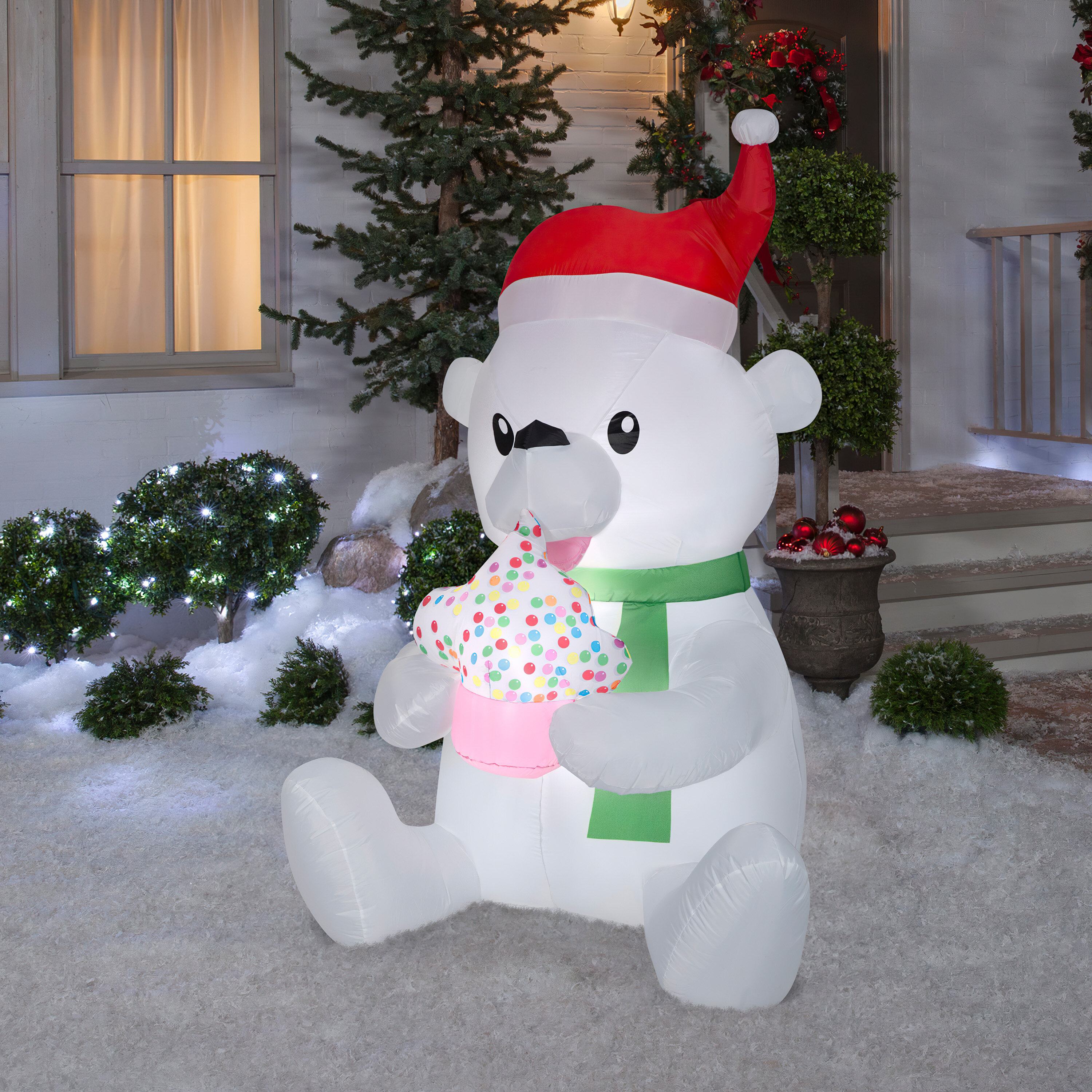 Gemmy Industries Animated Polar Bear With Cupcake & Reviews | Wayfair