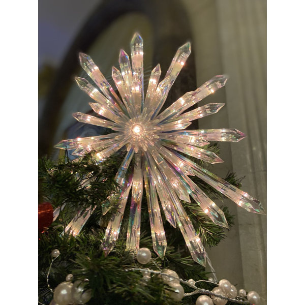 The Aisle® Solid Color Tree Topper Lighted & Reviews | Wayfair