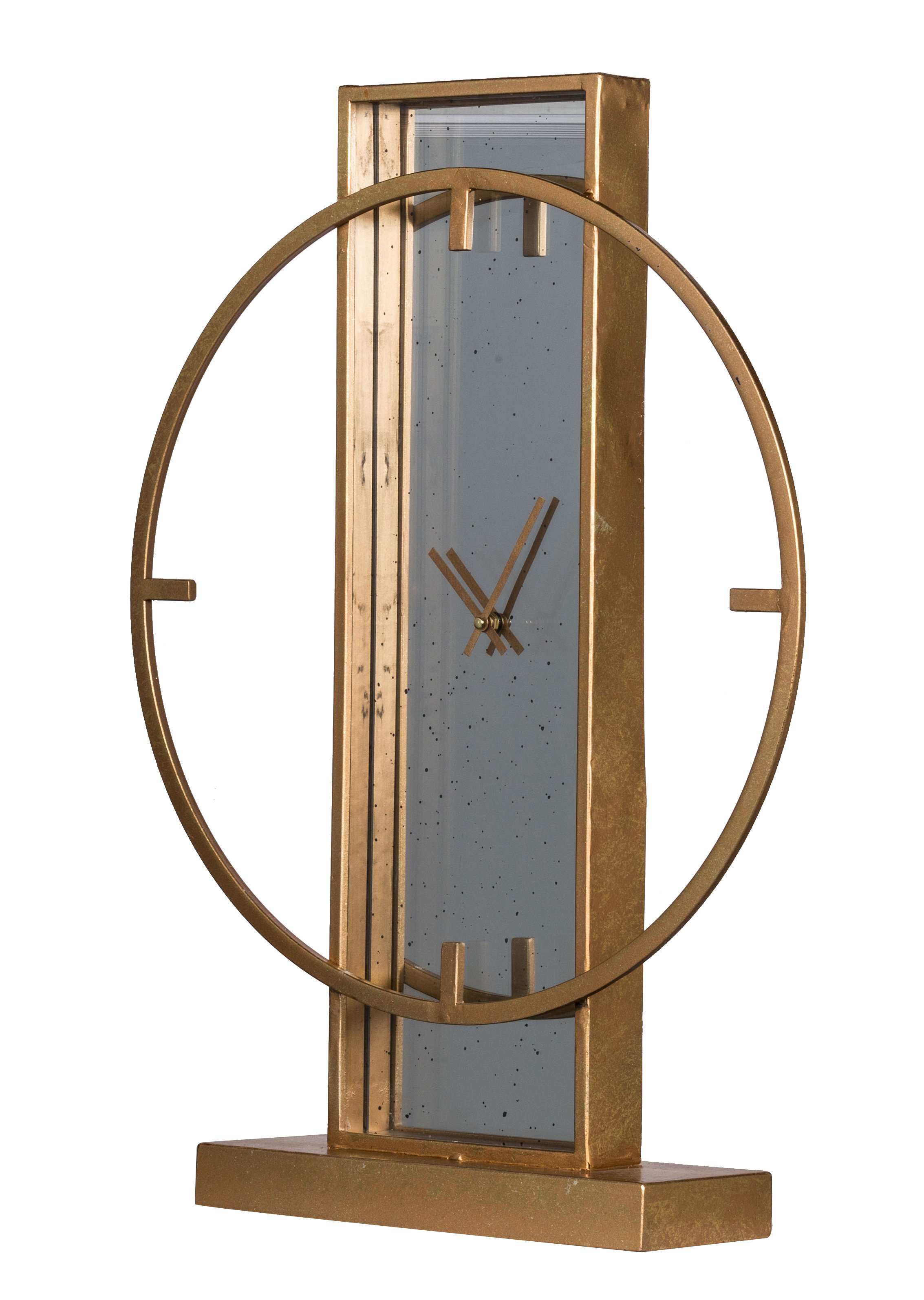 Mercer41 Lynda Electric Table Clock in Gold Wayfair