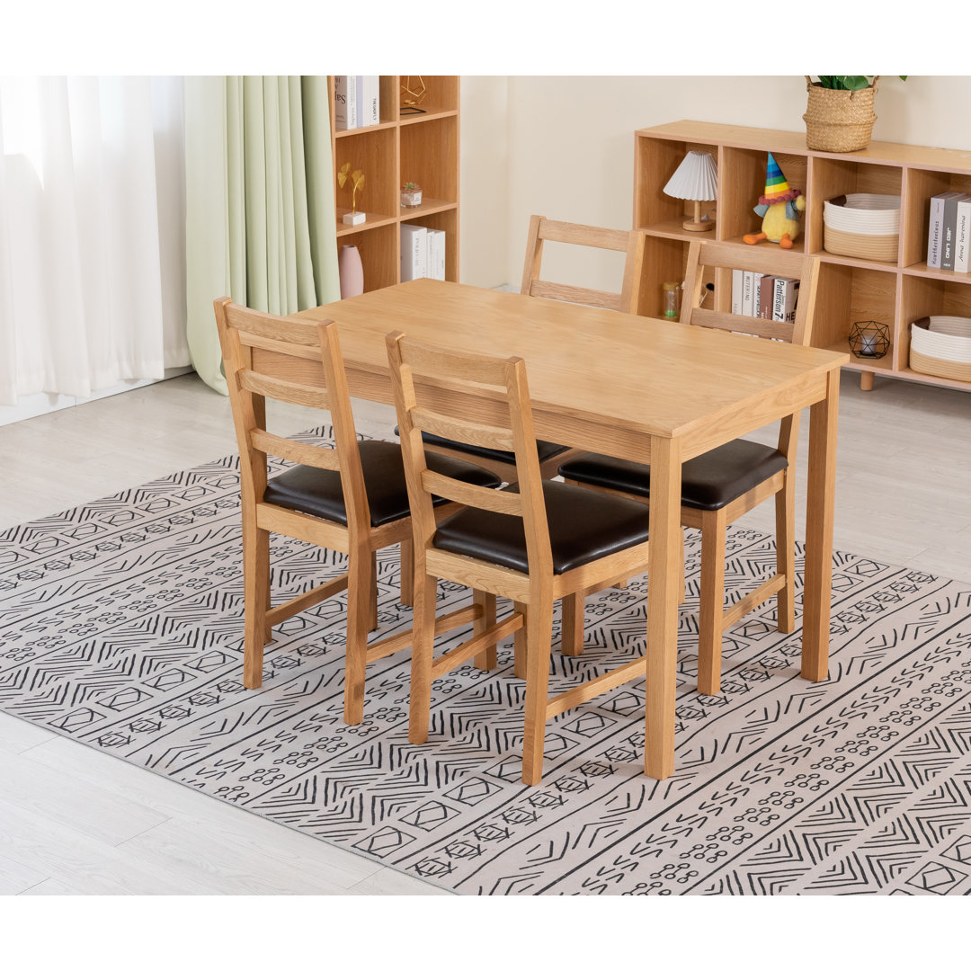 HALLOWOOD FURNITURE 4 - Person Dining Set black,brown