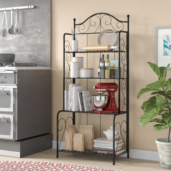 Fleur De Lis Living Nocona 26'' Wrought Iron Standard Baker's Rack ...