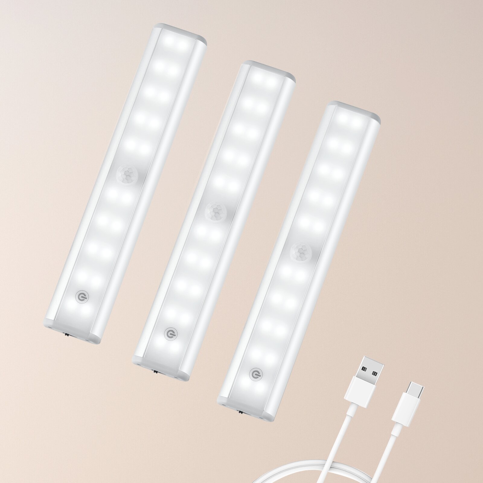 7 LED Motion Sensor Light USB Rechargeable 4 Pack Light LED Closet Light 