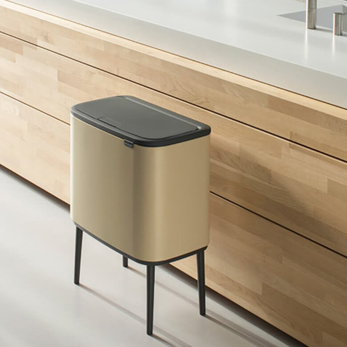 Brabantia Mülleimer Bo Hi 4 Liter – Soft-Close Deckel, Herausnehmbarer Inneneimer, Mattschwarz Für Bad & Homeoffice