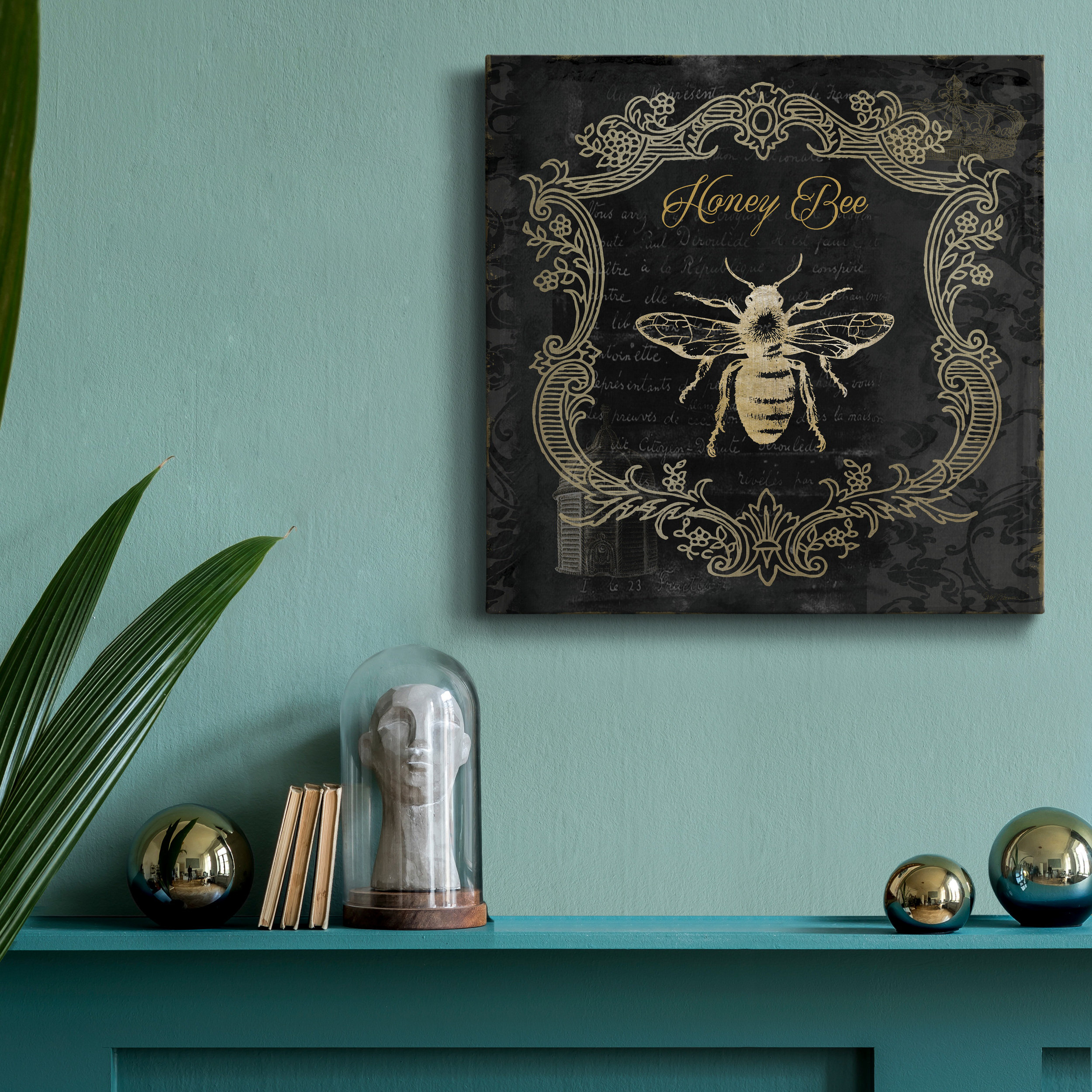 Fleur De Lis Living Royal Honey Bee II Wrapped Canvas Print Wayfair