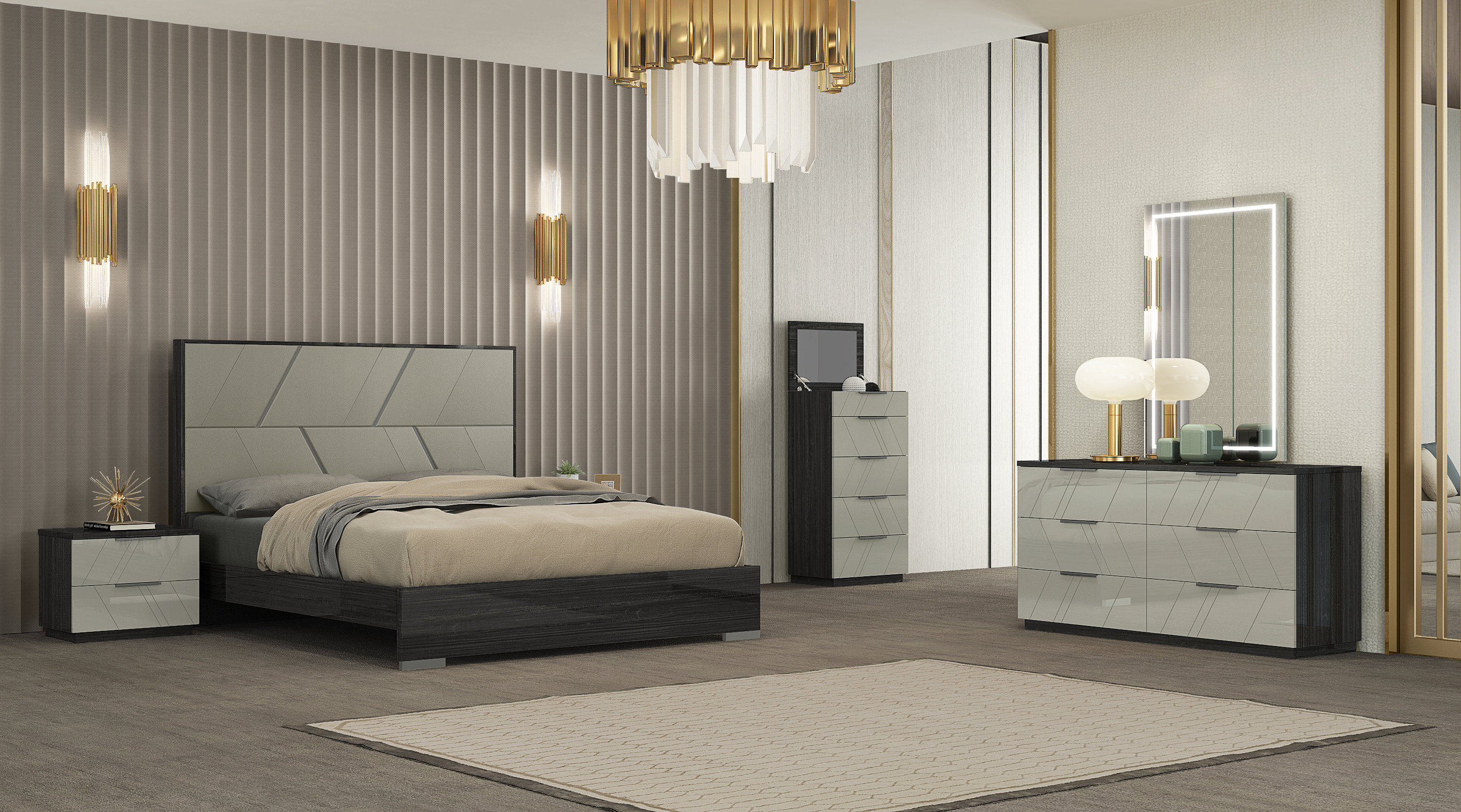 Orren Ellis Aunchman Solid Wood Platform 8 Piece Bedroom Set Wayfair