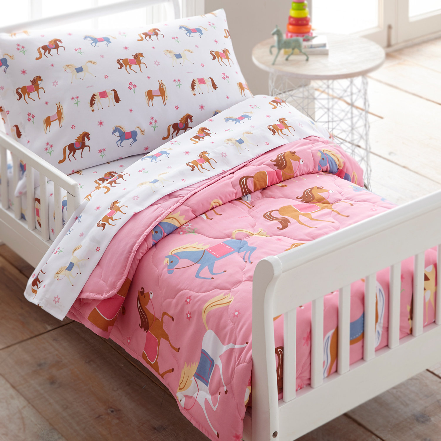 Wildkin Olive Kids Horses 4 Piece Toddler Bedding Set & Reviews Wayfair