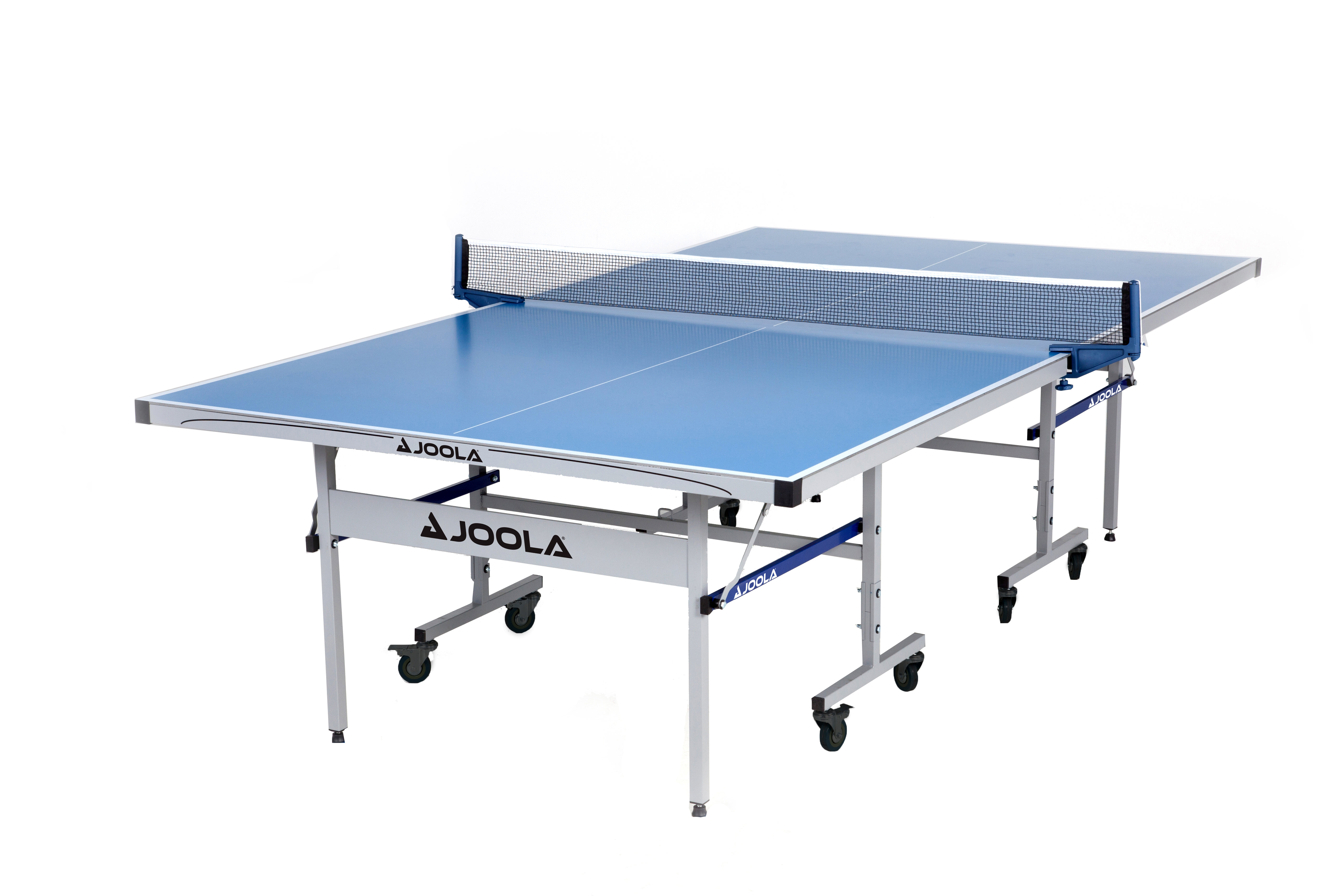 Outdoor Table Tennis Table with Waterproof Net Set Indoor & Outdoor Compatible Ping Pong Table Thicker Version Moveable and Folded 
