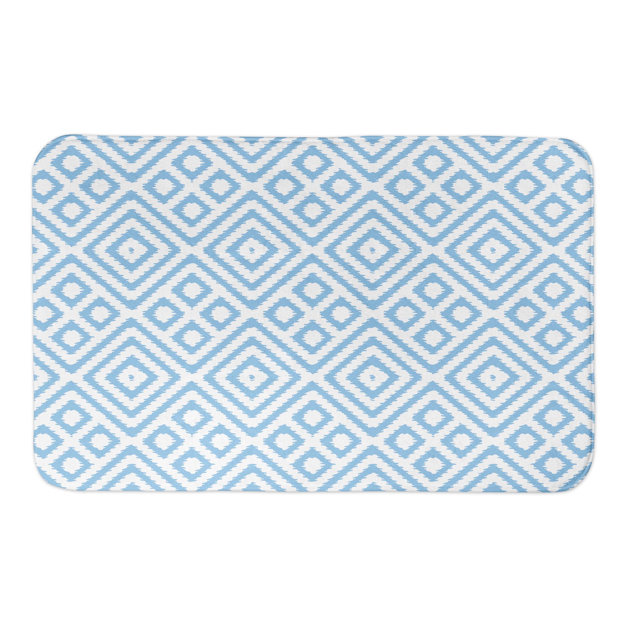Union Rustic Cranbrook Rectangle NonSlip Geometric Bath Rug Wayfair