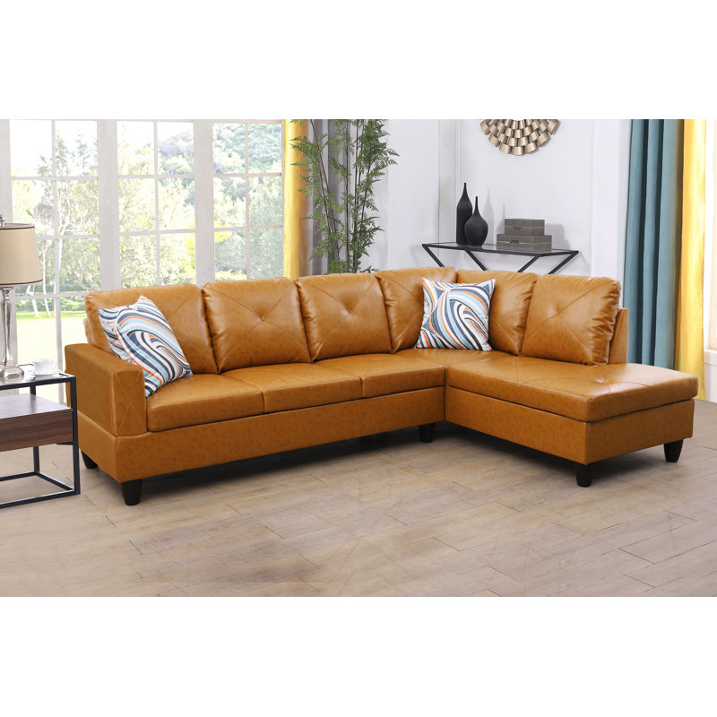 Lifestyle Furniture Jinalyn 2 - Piece Vegan Leather Sectional & Reviews ...