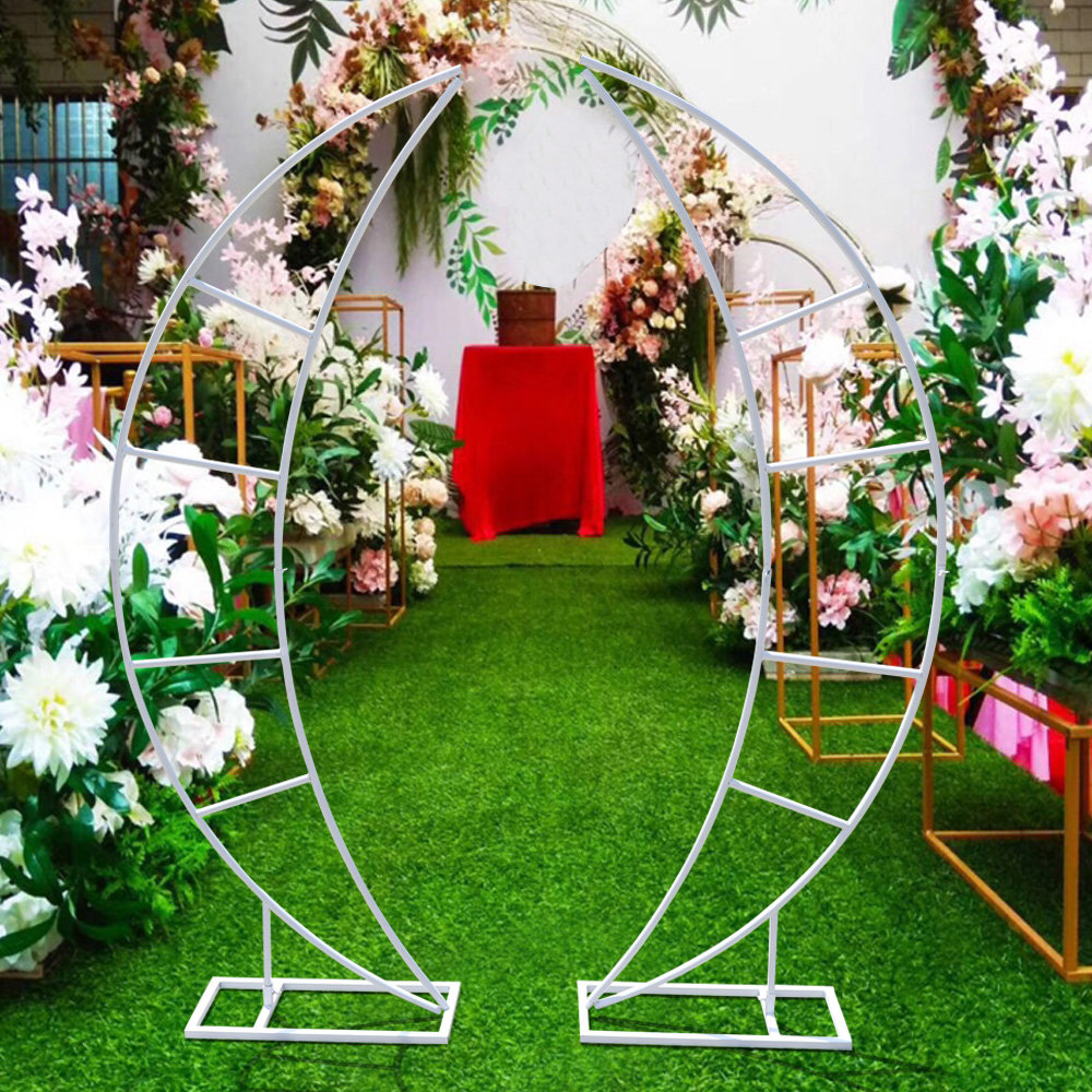 YYBSH Wedding Arch Crescent Moon Floral Stand | Wayfair