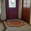 Canora Grey Round Padula Floral Hand-Knotted Wool Red/Beige Area Rug ...