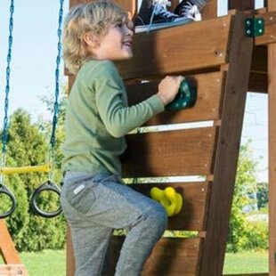 Children Rock Climbing Wall Playground Holds Stone Kit Fitness Toys 30pcs Set US 