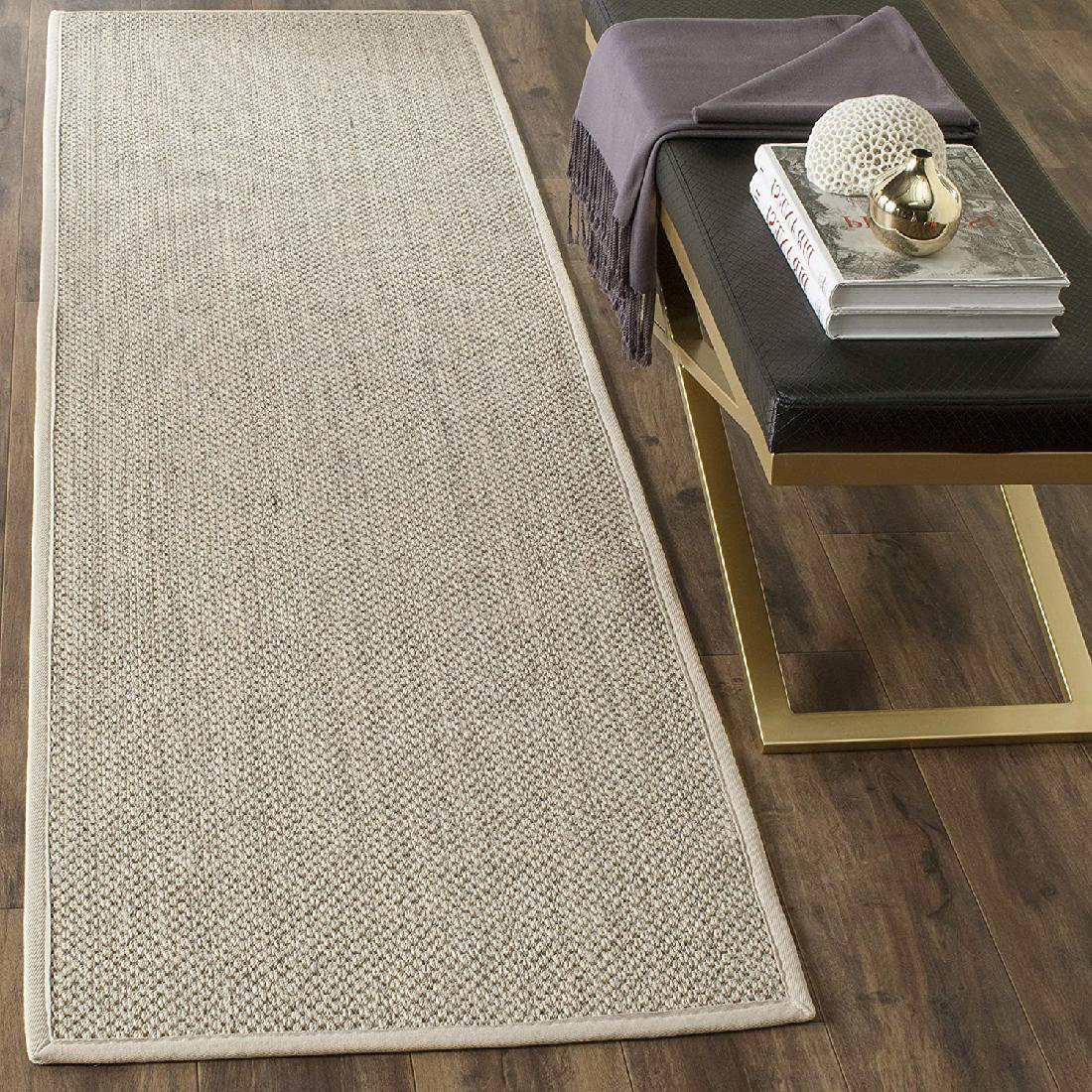 Gracie Oaks MaisieRae Handmade Braided Jute/Sisal Marble/Beige Rug