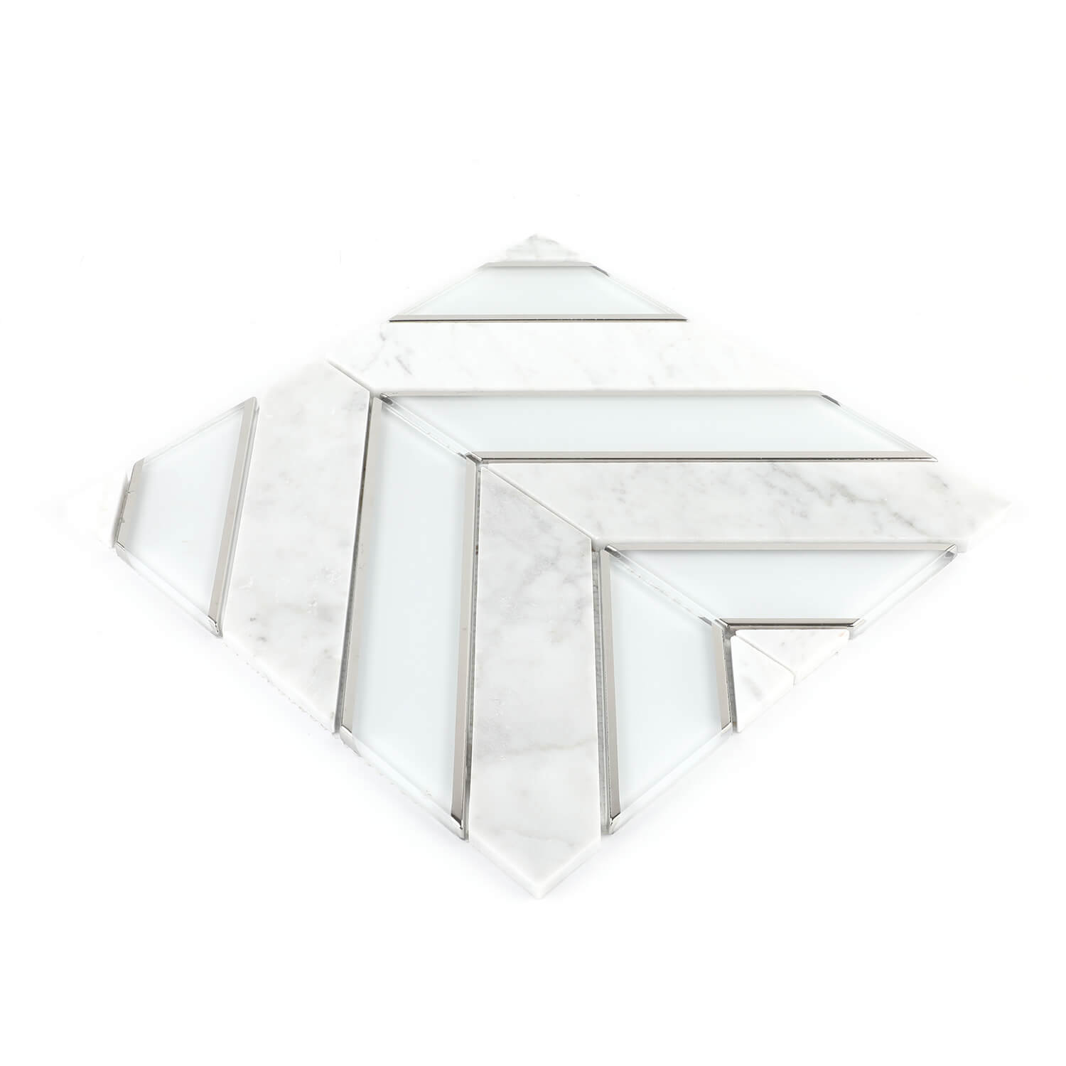 HAORE HOME 1" x 2" Natural Stone Herringbone Mosaic Wall Tile Wayfair